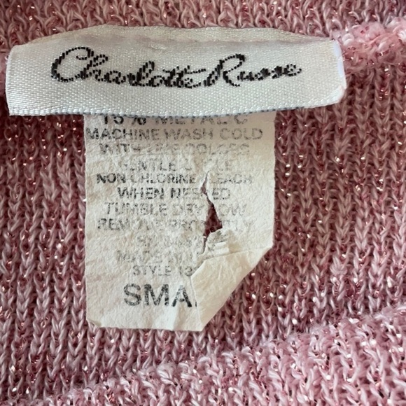 EUC  CHARLOTTE Russe  Size S  Bust 30"  Pink and Sparkly  Sleeveless - Picture 6 of 6